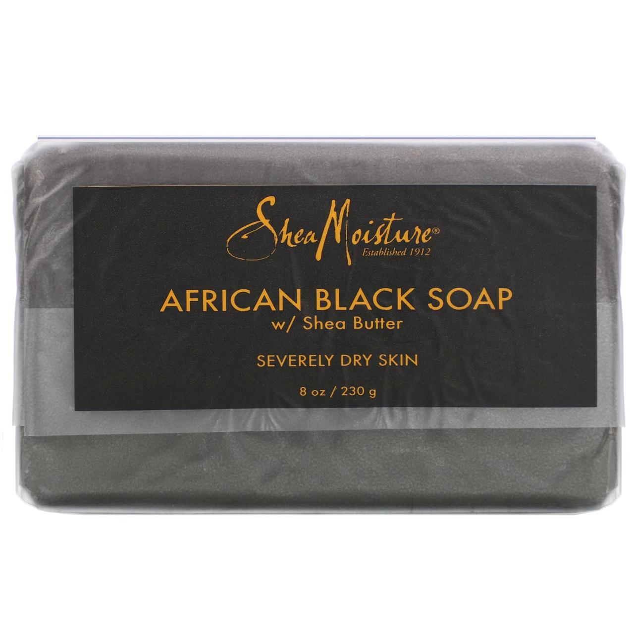 

SheaMoisture, African Black Soap with Shea Butter, 8 oz (230 g), официальный сайт, SMT-23303