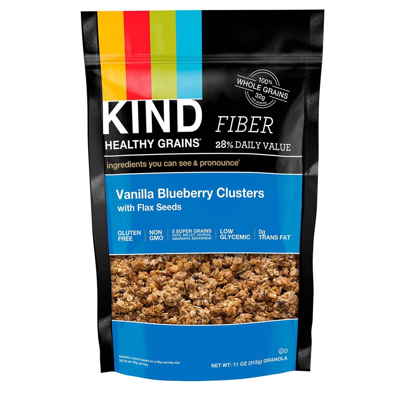 

KIND Bars, Healthy Grains, Fiber, Vanilla Blueberry Clusters,Net Wt 11 oz. (312 g)