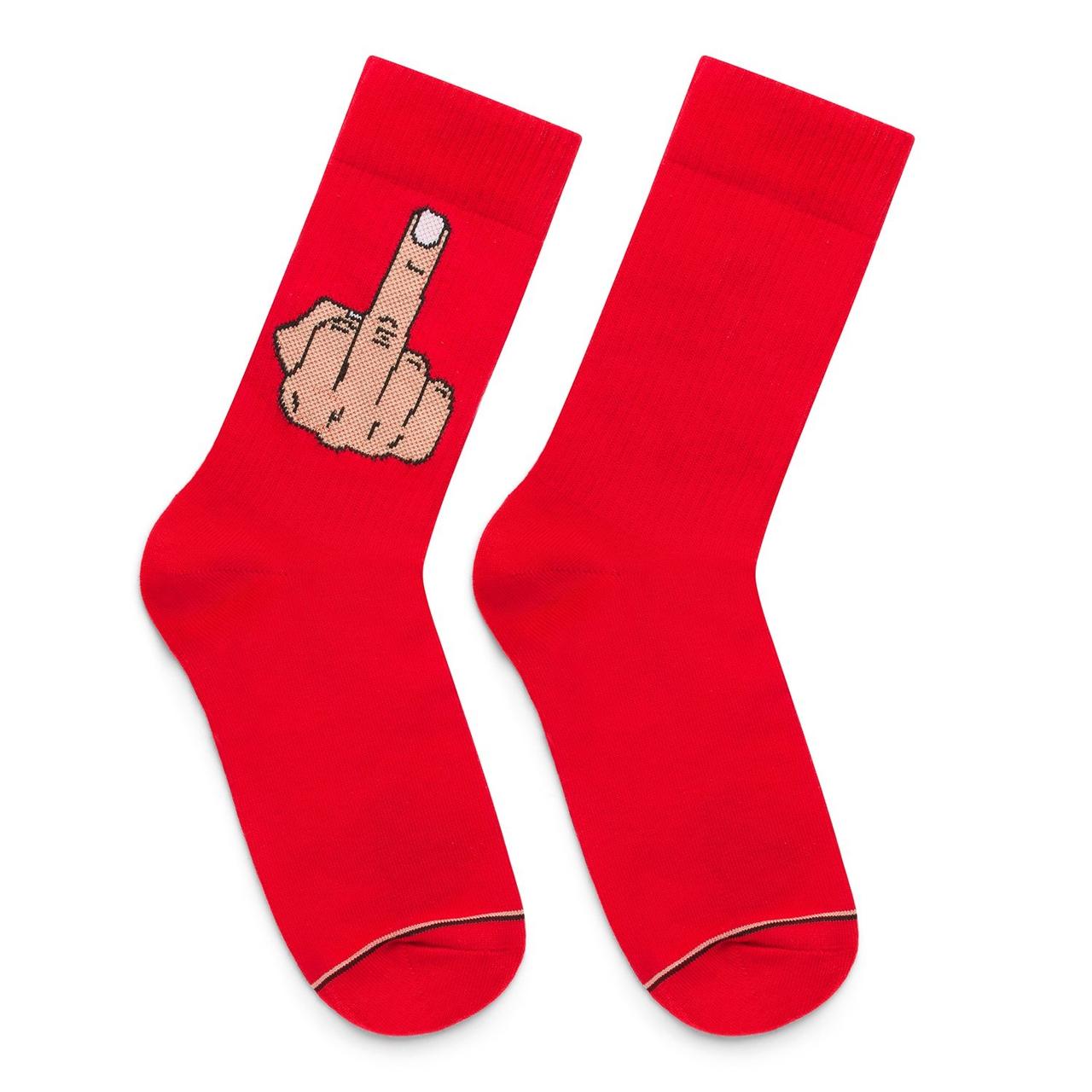 Шкарпетки Дід Носкарь жіночі 36-40 "Fuck" червоні
