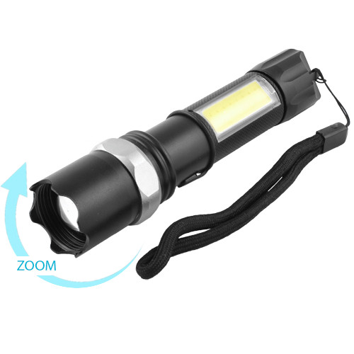 

Тактический фонарик POLICE 8626C-XPE+COB, 1х18650, ЗУ microUSB, zoom