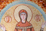 Икона Пресвятой Богородицы Покрова с янтаря 27*22, фото 5