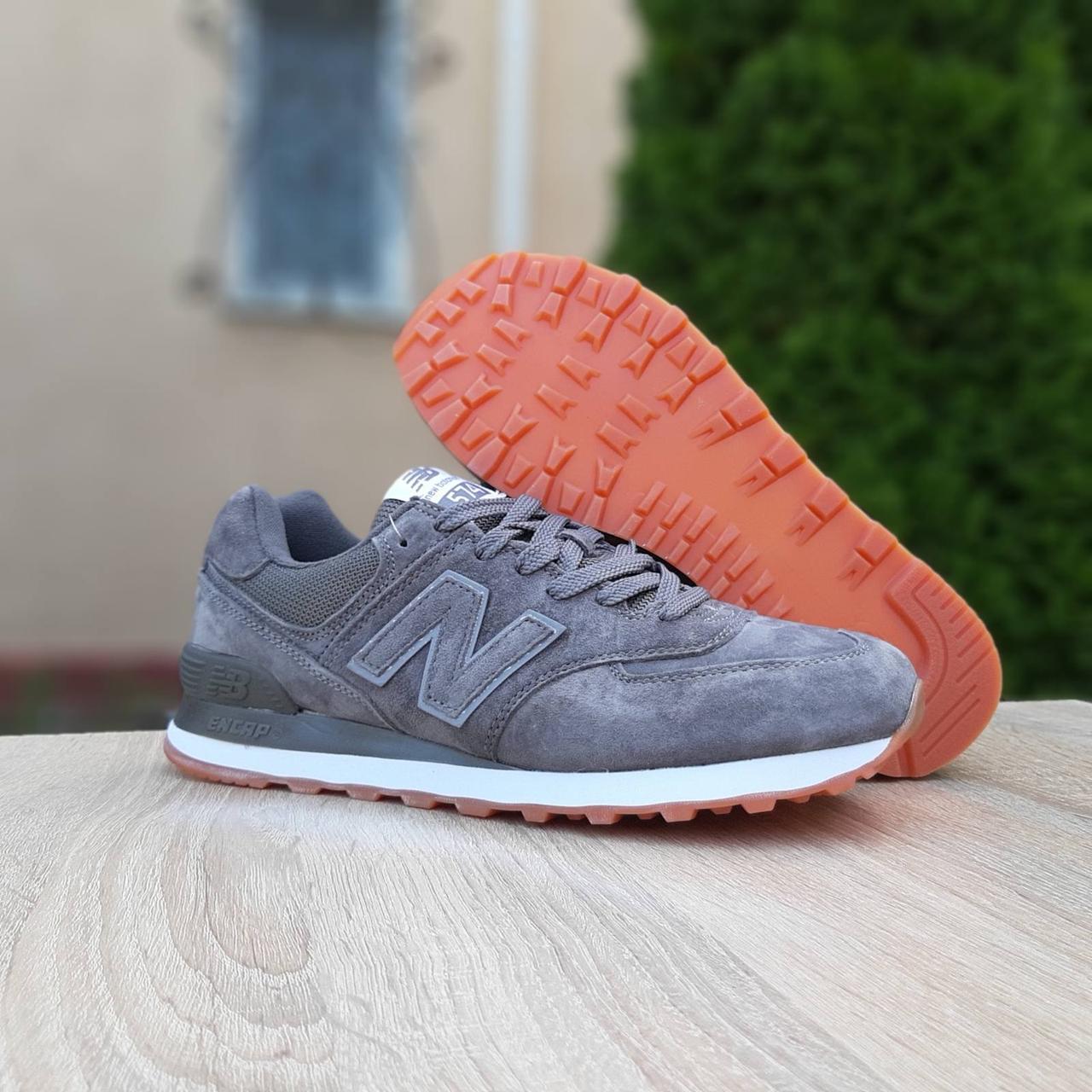 

Кроссовки мужские New Balance 574 серые, Нью Баланс 574, натуральная замша, сетка, прошиты. Код OD-10195