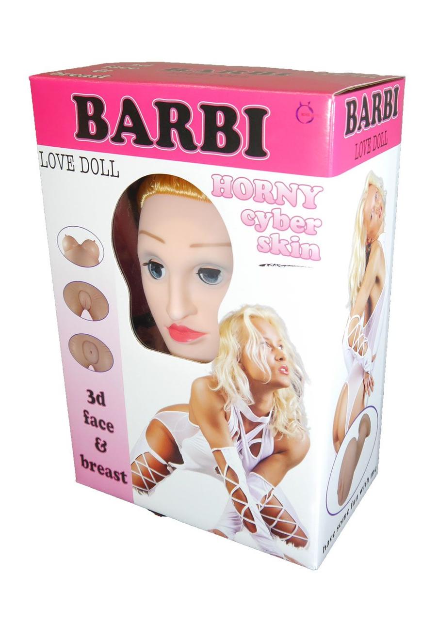 

Надувная кукла " BARBI- 3D " с вставкой из киберкожи и вибростимуляцией. BS2600021, Телесный