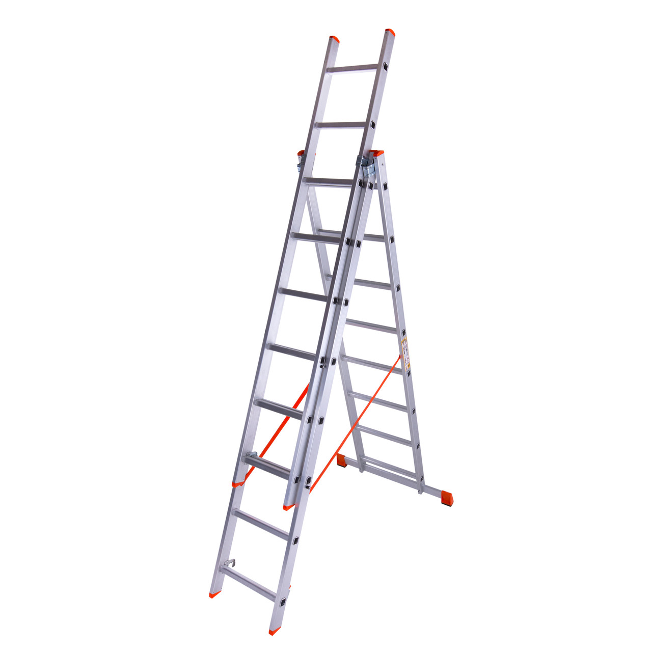 

Лестница трехсекционная алюминиевая Laddermaster Sirius A3A8. 3x8 ступенек