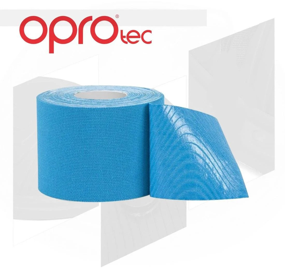 

Кинезио тейп (Кинезиологический тейп) OPROtec Kinesiology Tape Blue 5cм*5м (TEC57542)