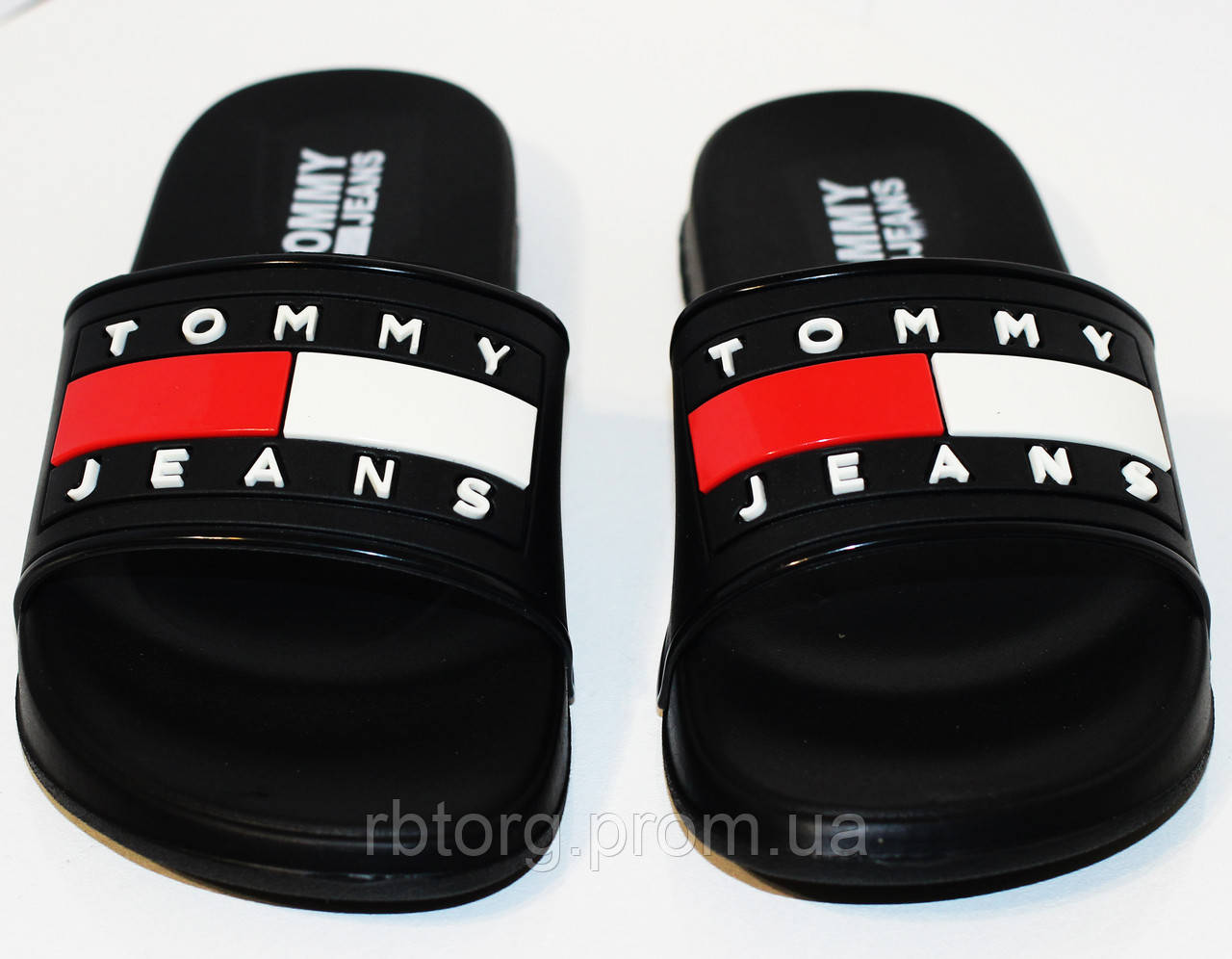 

Детские шлепанцы в стиле Tommy Jeans, 37р., Черный