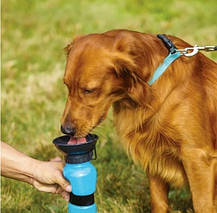 Поїлка для собак ручна пляшка Aqua Dog ,синя,рожева, фото 3