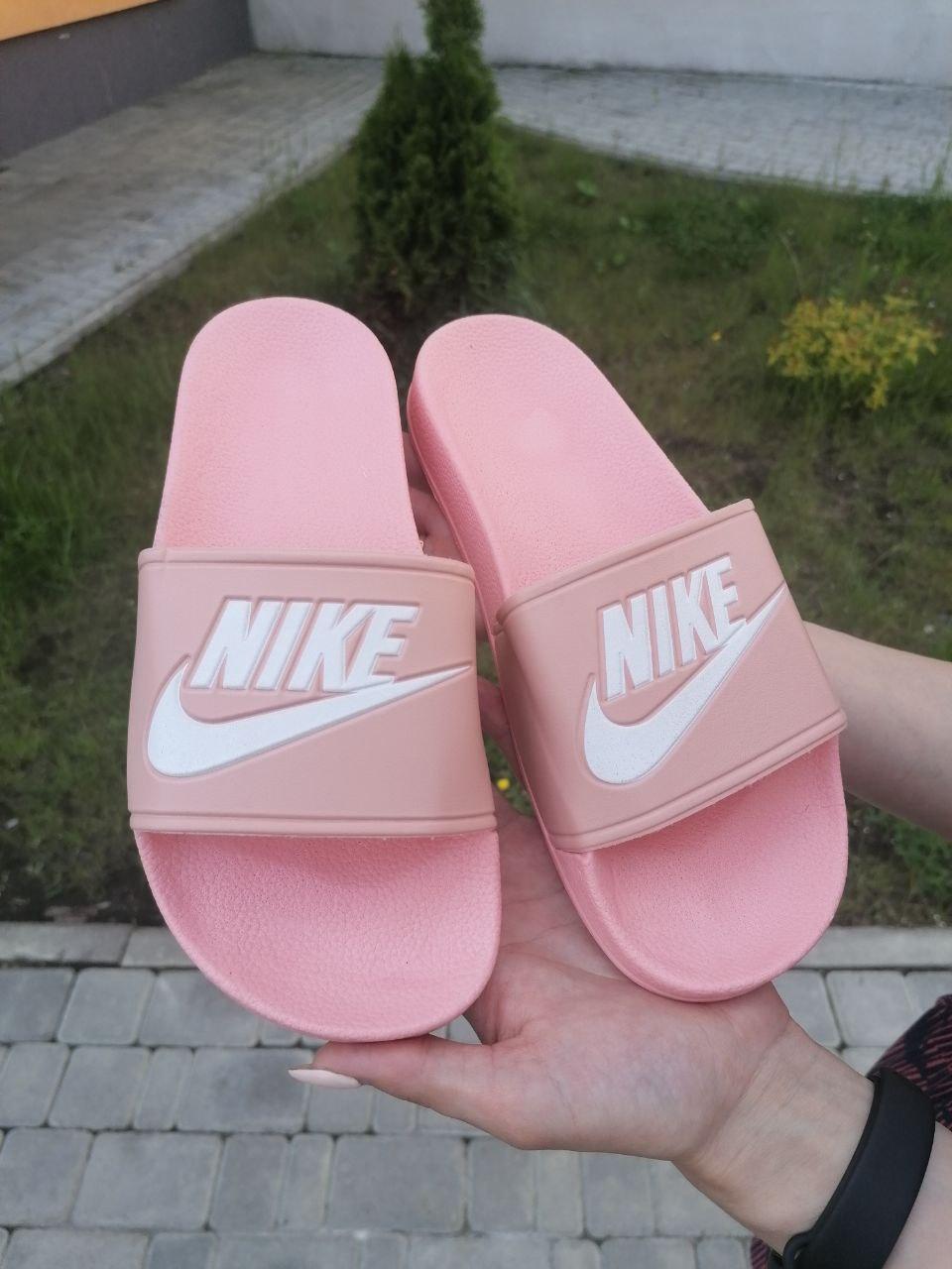 

Женские сланцы, тапочки, шлепки Nike Sliders Rose White 39, Розовый