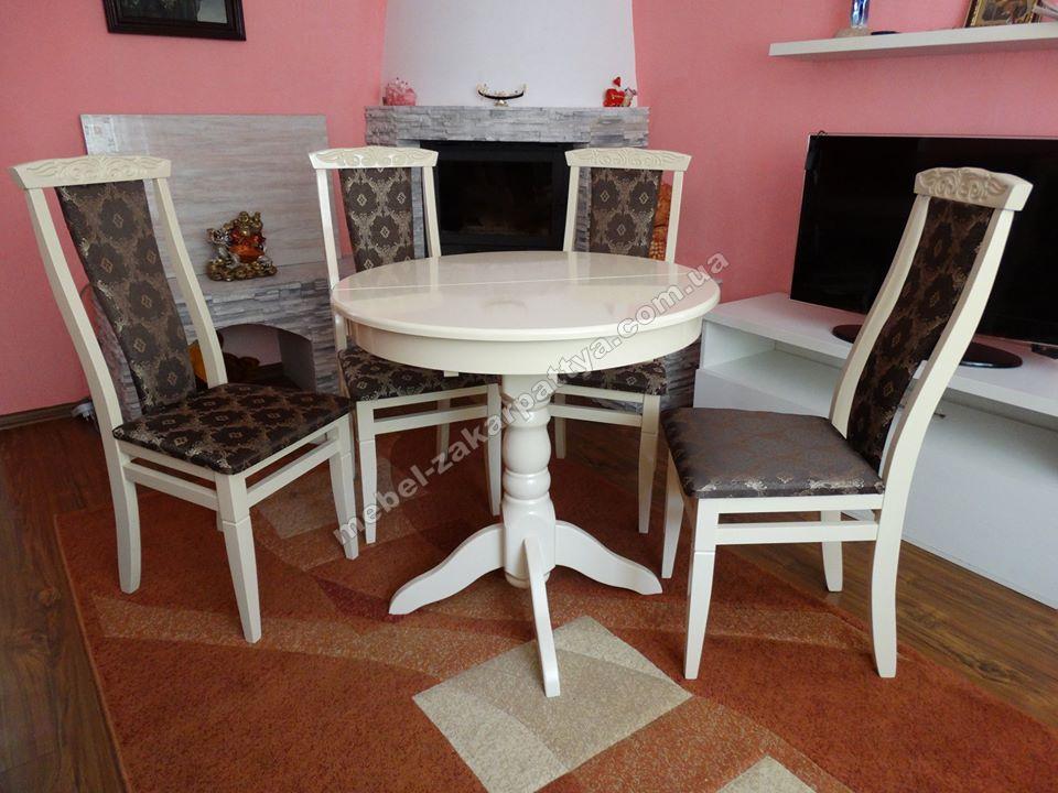 Круглый стол и стулья комплект