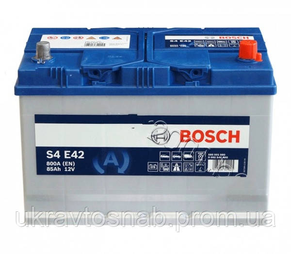 

Аккумуляторная батарея BOSCH 85А S4 EFB ASIA ПРАВЫЙ [+] 12V 800A 306*173*225 / START-STOP