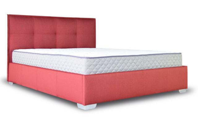 Кровать Квадро в тканевой обивке цвет красный