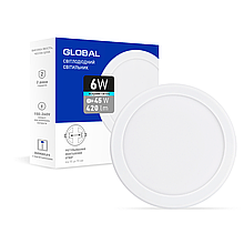 Точковий врізний LED-світильник GLOBAL SP adjustable 6W, 4100K (коло)