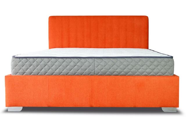 Кровать Стелла с подъемным механизмом, ткань оранжевая (2)