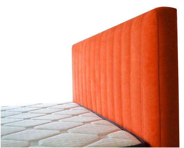 Кровать Стелла с подъемным механизмом, ткань оранжевая (изголовье)