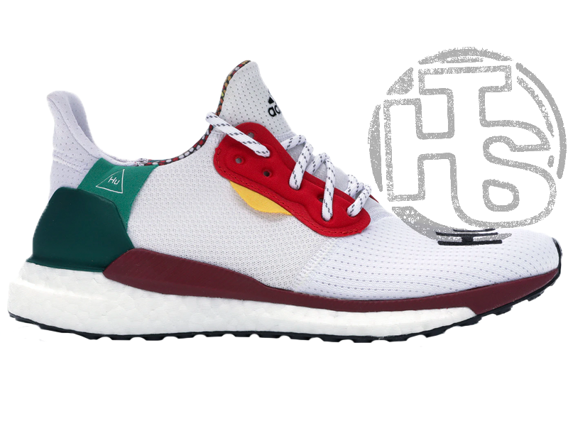 

Мужские кроссовки Pharrell Williams x Adidas Solar Hu Glide White Red Yellow CG6776 42, Белый