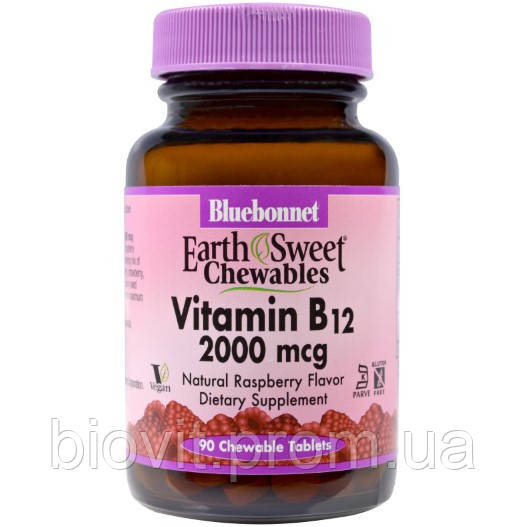 

Витамин B12 (Vitamin B12 EarthSweet) 2000 мкг 90 таблеток со вкусом малины