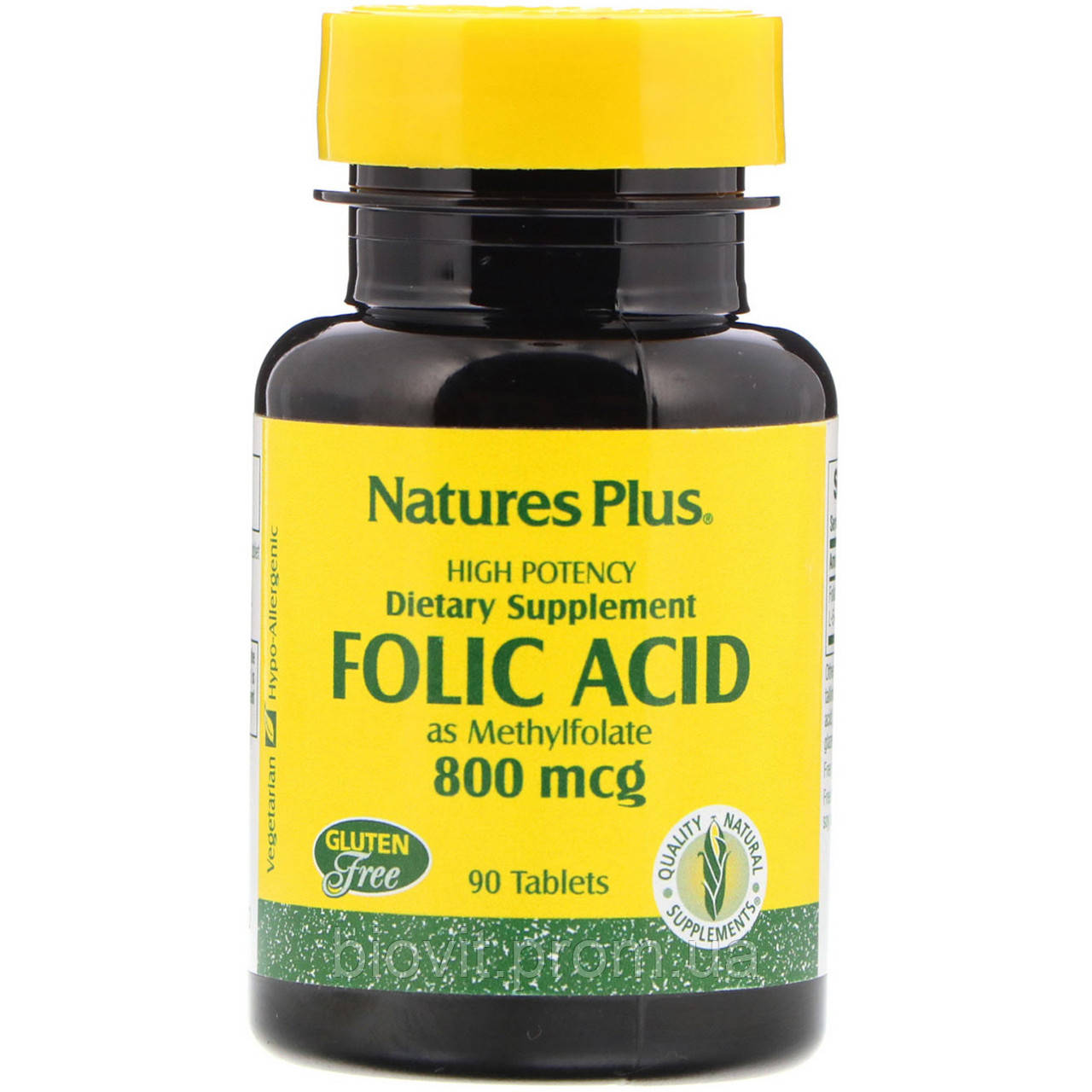 

Фолиевая кислота (Folic acid as Methylfolate) 800 мкг 90 таблеток