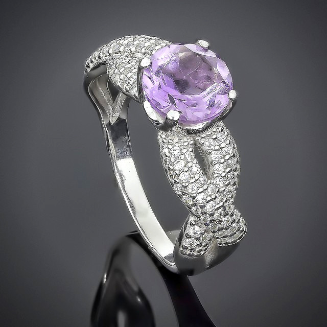 

Кольцо 512-2 Аметист Rhodium