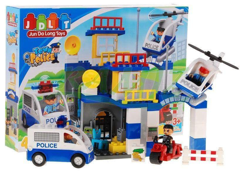 

Конструктор детский JDLT 5133 аналог Lego Duplo "Полицейский участок" со звуком и светом 45 деталей