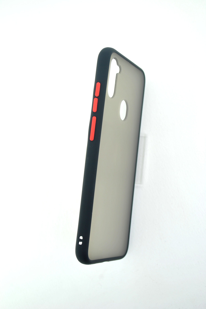 

Чехол для телефона Samsung A11/A115 Silicone Gingle Matte black/red