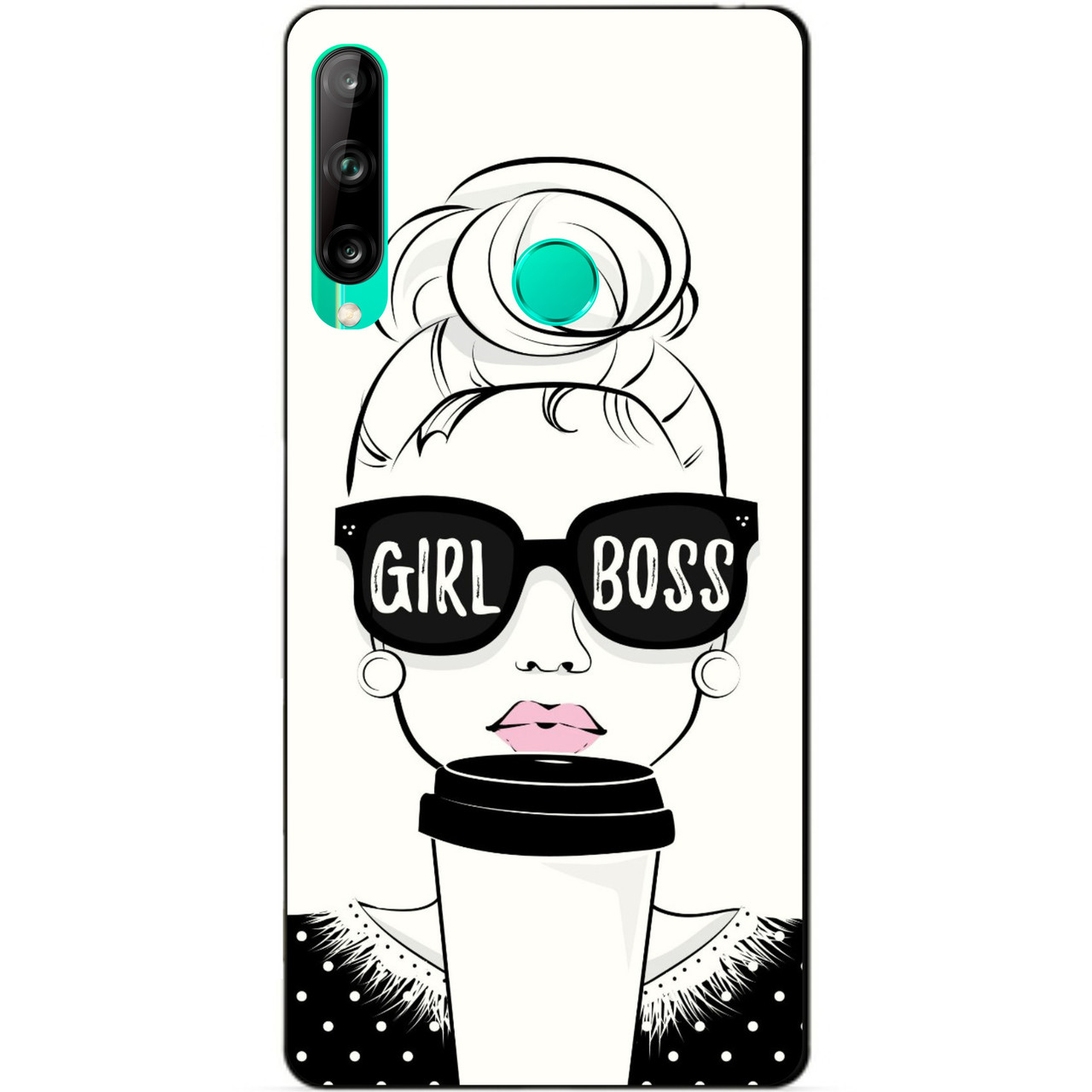 

Силиконовый чехол бампер для Huawei P40 Lite E с рисунком Girl Boss, Разные цвета