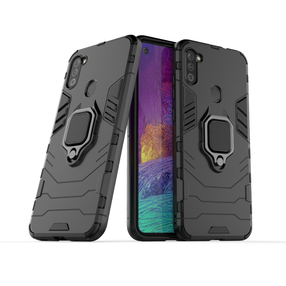 

Чехол Ring case для Samsung Galaxy M11 (M115) бронированный бампер с кольцом черный