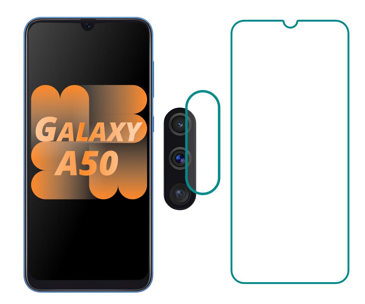 

Комплект Стекло на Экран Samsung Galaxy A50 A505 и Камеру