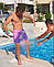 Шорты хамелеон для плавания, пляжные мужские спортивные меняющие цвет желтые в квадраты размер L код 26-0122, фото 7