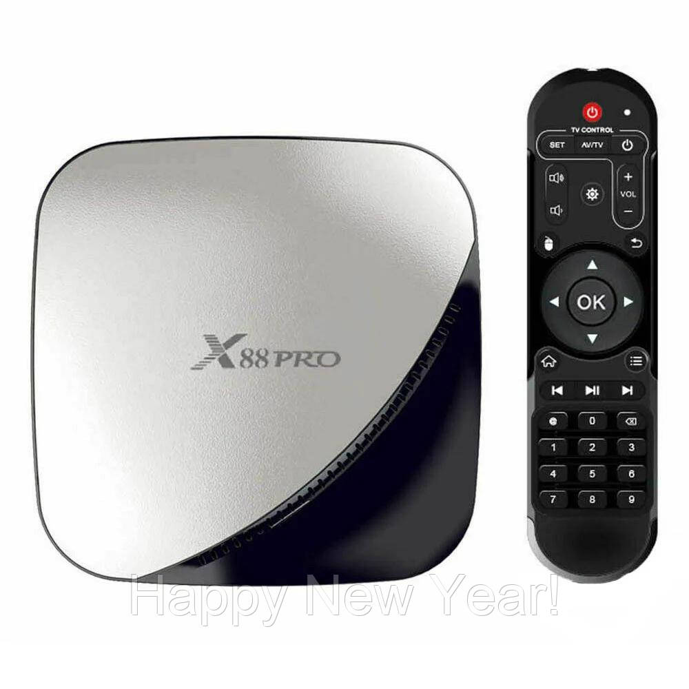 

Приставка Smart TV Box X88 PRO 4/32GB Android 9.0, Silver-Black