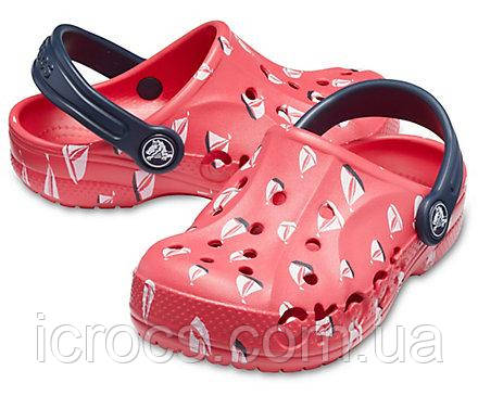 

Crocs Kids’ Baya Printed Clog оригинал США C9 наш 25-26 (15.7 см) детские клоги сабо крокс original сандалі 34-35, Красный