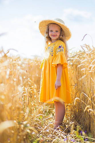 Вишита сукня для дівчинки Suzie Ляна льон жовтий 140, цена 720 грн., купить  в Киеве — Prom.ua (ID#1019561342)