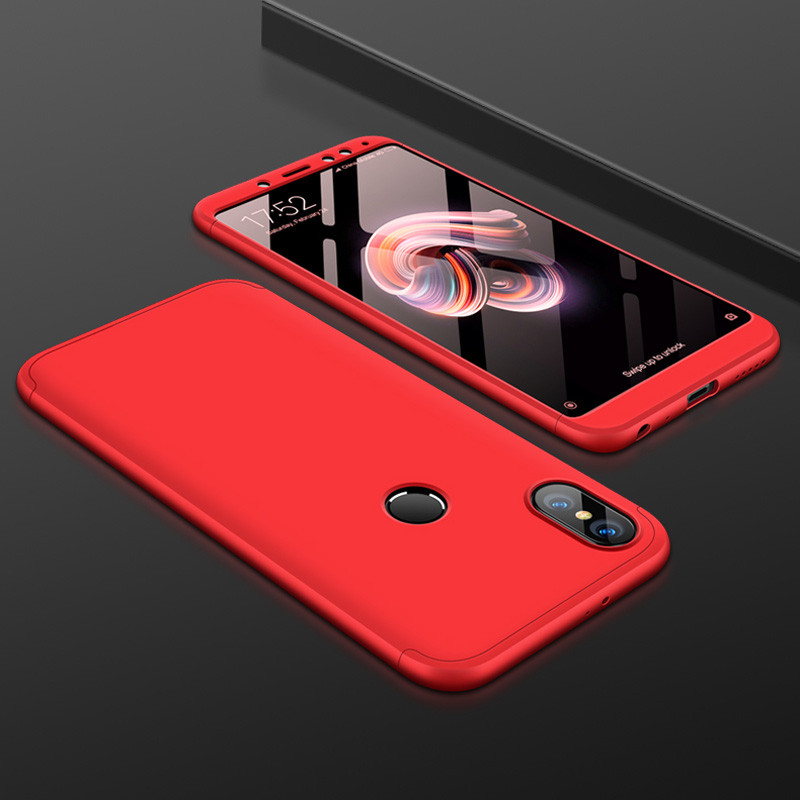 

Чехол GKK 360 для Xiaomi Redmi Note 5 / Note 5 Pro Global бампер оригинальный Red, Красный