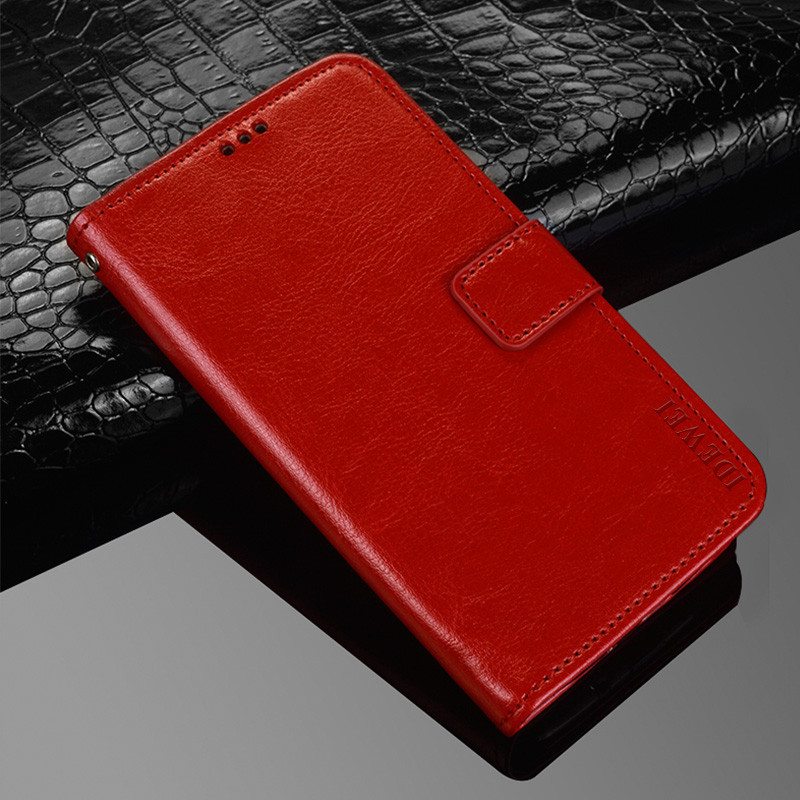 

Чехол Idewei для Meizu M6 Note книжка кожа PU красный