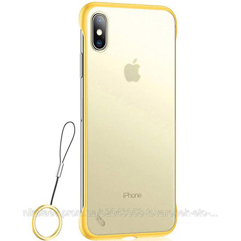 

TPU+PC чехол Daddario Edge (+ кольцо) для Apple iPhone XS Max (6.5"), Желтый