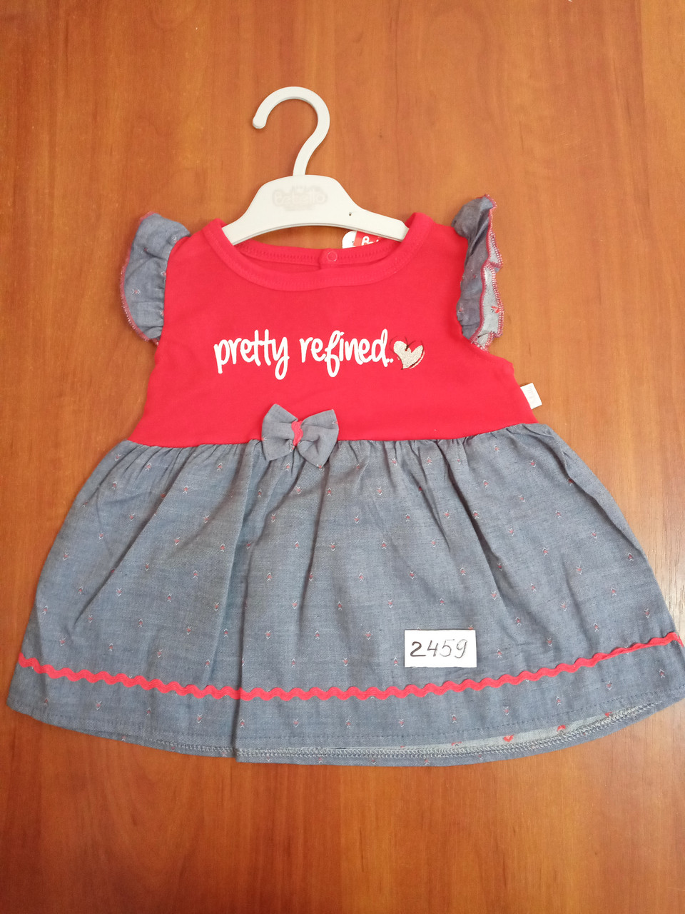 

ПЛАТЬЕ Хлопок девочка PRETTY красное 1год - 4года К2459