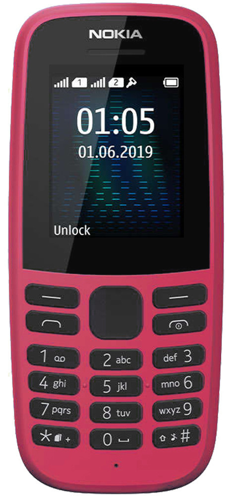 

Мобильный телефон Nokia 105 (2019) Dual Sim (Pink) UA-UCRF [41941], Розовый (pink)