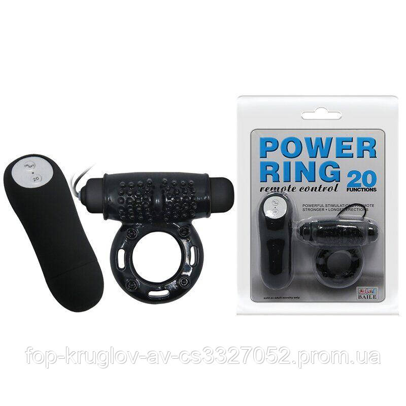 

Вибро кольцо " Power ring 20 " BI-014331 ( крутой ), Черный