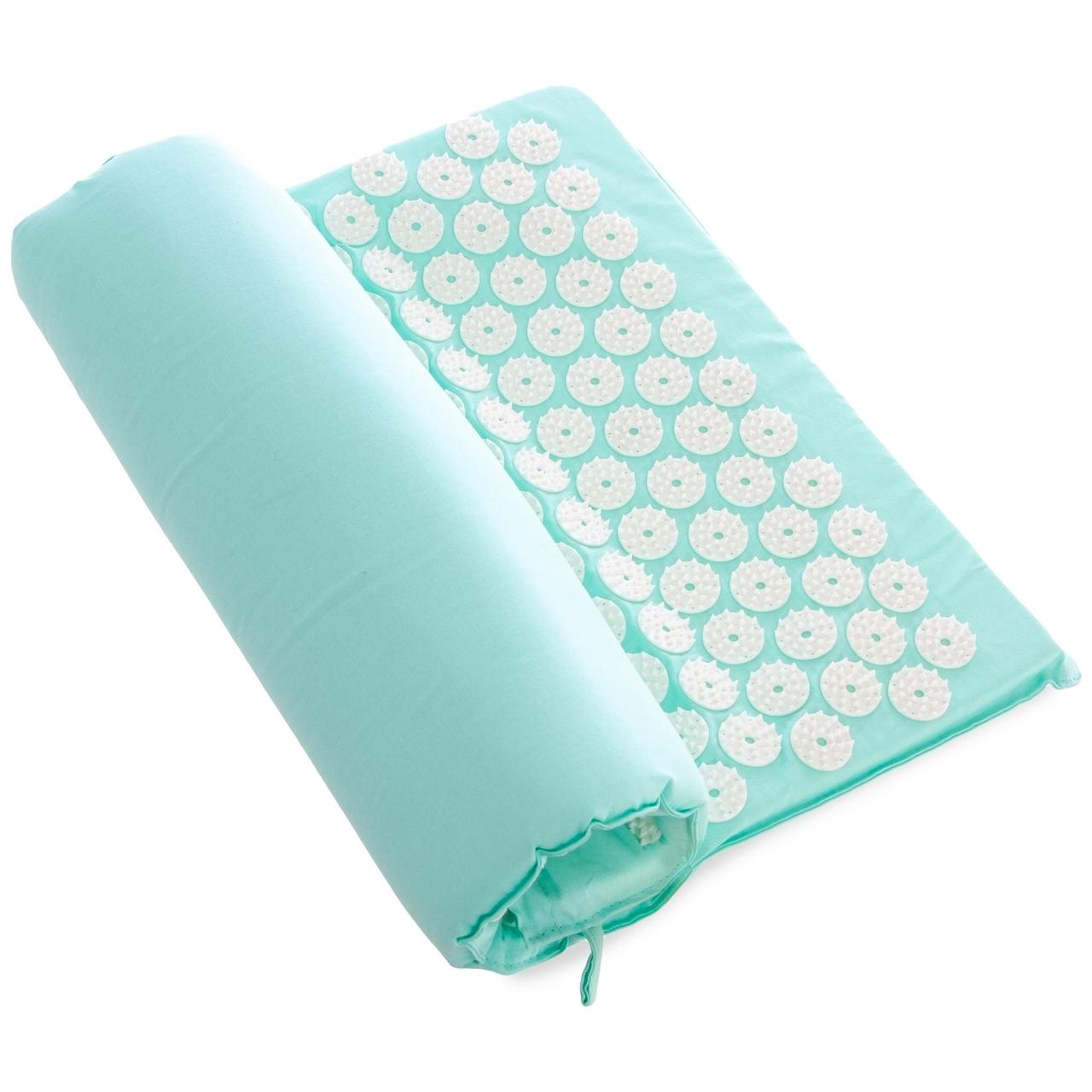 

Коврик ортопедический массажный (Acupressure mat) Ипликатор Кузнецова FI-1565, Мятный