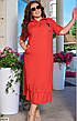 Жіноче літнє довге лляне плаття розміри:48-66, фото 2