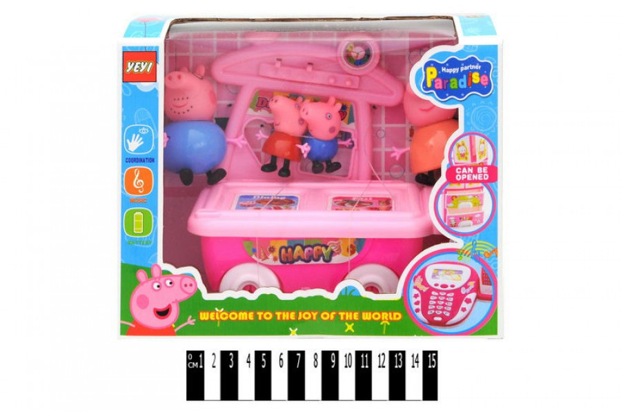 

Игровой набор с героями Свинка Пепа в коробке YM709A г. 23,5 16,5 x 12,5 см
