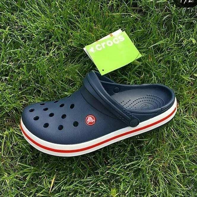 

Кроксы мужские темно-синие летние удобные шлепанцы Crocs Crocband Кроксы 41, Синий