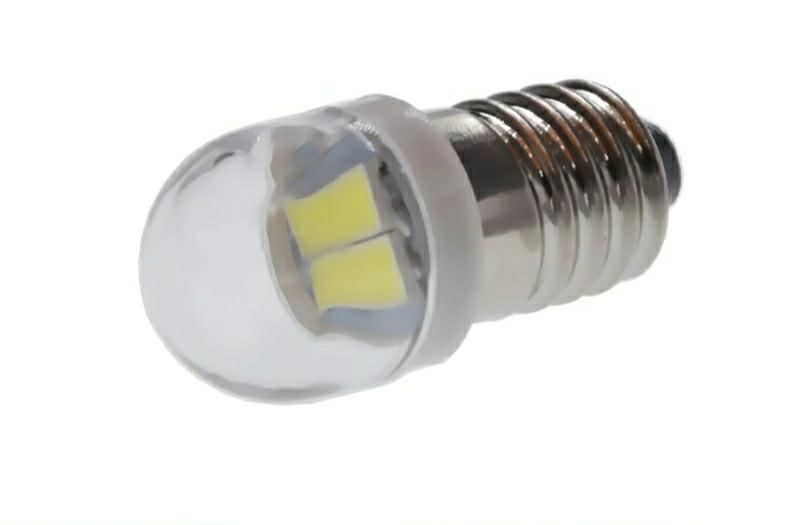 LED лампочка для фонарика Е10  3V  3000K теплый свет