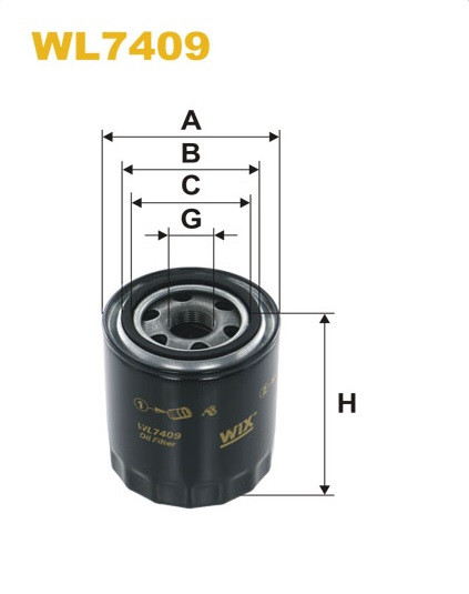 

Фильтр масляный, WIX WL7409, Filtron OP 632/4
