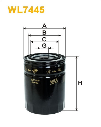 

Фильтр масляный, WIX WL7445, Filtron OP 592/9