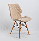 Обеденный стул Nolan ЭК (Нолан) черная эко кожа на деревянных ногах с прутьями, фото 8