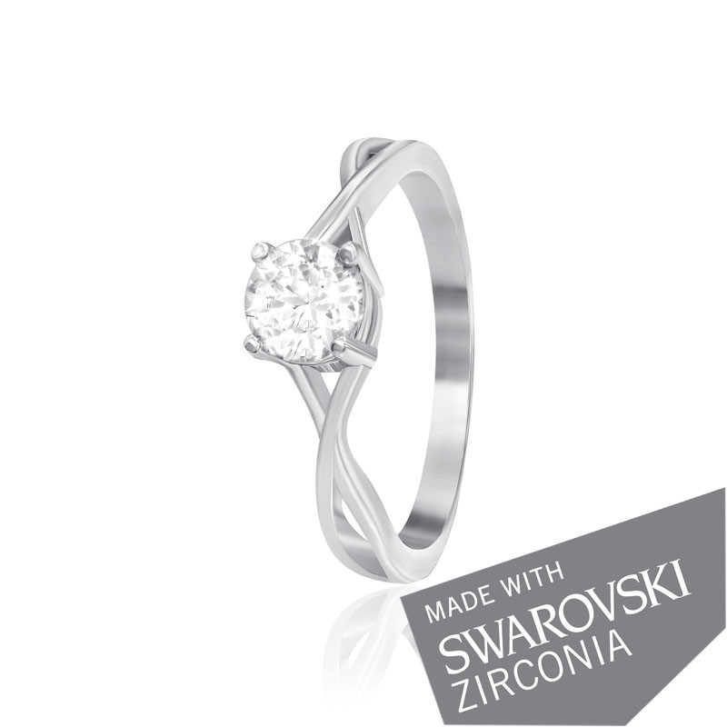 

Серебряное кольцо с цирконием SWAROVSKI ZIRCONIA К2С/499 - 18