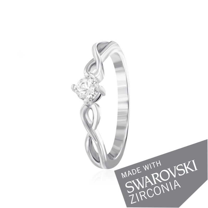 

Серебряное кольцо с цирконием SWAROVSKI ZIRCONIA К2С/493 - 17,5