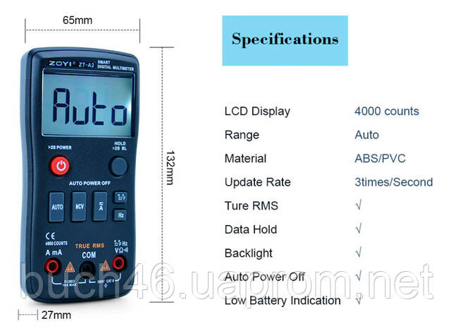 Đồng hồ vạn năng số thông minh ZOYI ZT-A2 True RMS