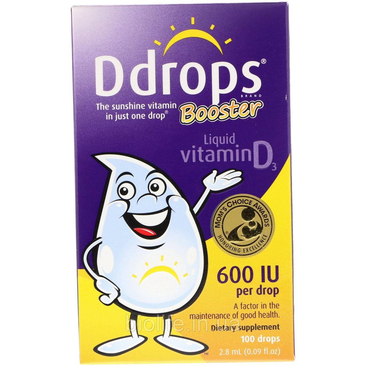 

Ddrops, Стимулятор, жидкий витамин D3, 600 МЕ, 100 капель, 2,8 мл (0,09 жидкой унции), официальный сайт,