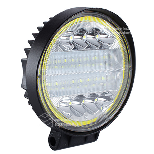 

Фара LED круглая 72W (42 диода) + LED кольцо, Черный